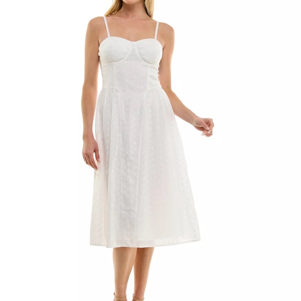 Preowned Lily Rose Elegant White Midi Dress